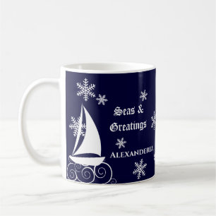 Modern Black White Guld rand Kaffemugg