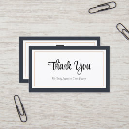 Modern Black White Guld - tackkort Visitkort