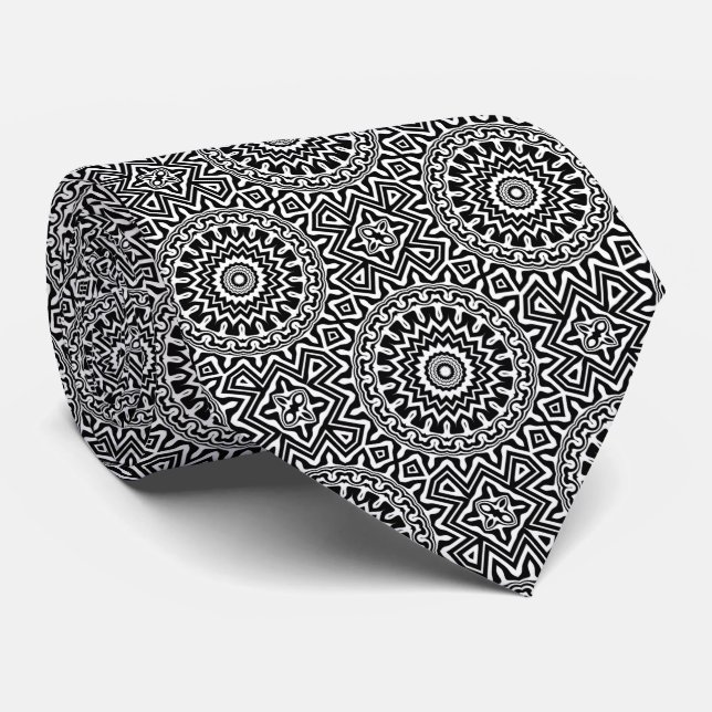 Modern Black White Mandala Mönster Slips (Rullad)