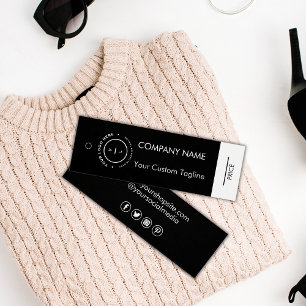 Modern Black White Minimal Company Logotyp Pris Mä Litet Visitkort