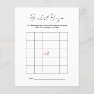 Modern Black White Möhippa Bingo Game Flygblad