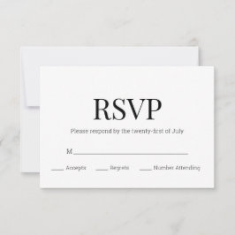 Modern Black White Monogram-OSA OSA Kort