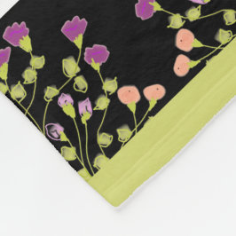 Modern Black White och Grönt Fleecefilt