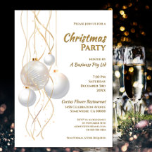 Modern Black White och Guld jul Party