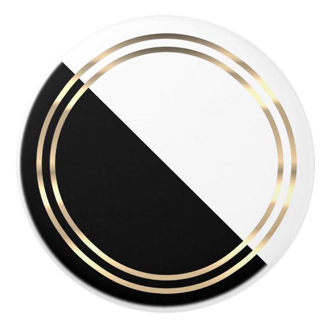 Modern Black, White och Guld Knopp (Framsidan)
