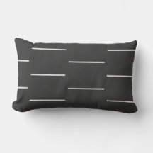 Modern Black & White Offset Linjer Dekorativ kudde