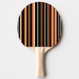 Modern Black, White, Orange Barcode Rand Pingisracket