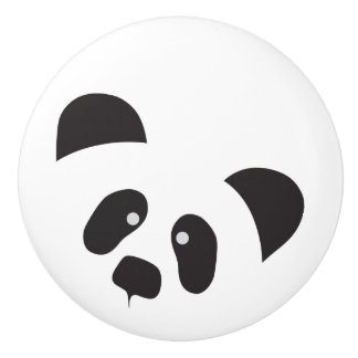Modern "Black & White Panda Ceramic pull Knob" Knopp