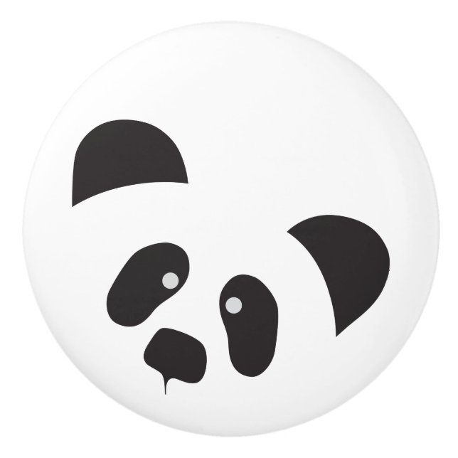 Modern "Black & White Panda Ceramic pull Knob" Knopp (Framsidan)