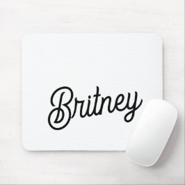 Modern Black White Personlig Monogram och Namn Musmatta