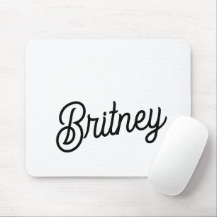 Modern Black White Personlig Monogram och Namn Musmatta