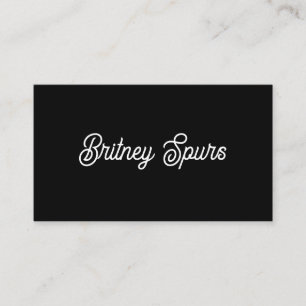 Modern Black White Personlig Monogram och Namn Visitkort