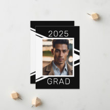 Modern Black White Photo Studenten-meddelande