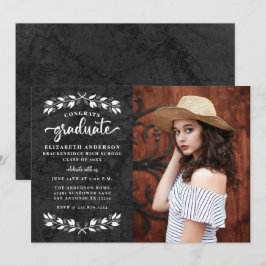 Modern Black White Photo Studentfest Meddelande