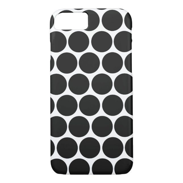 MODERN BLACK WHITE POLKA DOTS Case-Mate iPhone SKAL (Baksida)