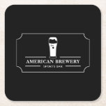 Modern Black & White, Pub/Brewery Underlägg Papper Kvadrat<br><div class="desc">Modern Black & White,  Pub/Brewery Papper Underlägg från Affärskortet Store.</div>