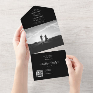 Modern Black & White Script par Photo Bröllop