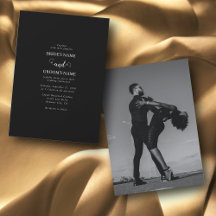 Modern Black & White Script par Photo Bröllop