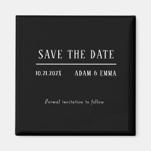 Modern Black & White Spara datum magneter