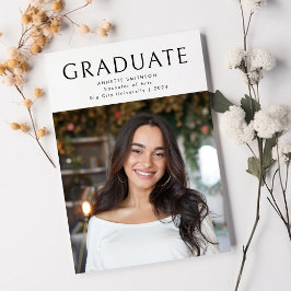 Modern Black White Student Photo Studenten Meddelande