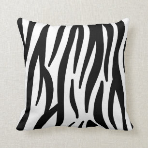 Modern Black & White Zebra Skin Print Dekorativ ku Kudde