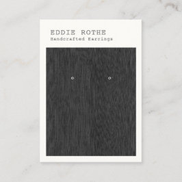 Modern Black Wood Earring Visning Affärskort Visitkort
