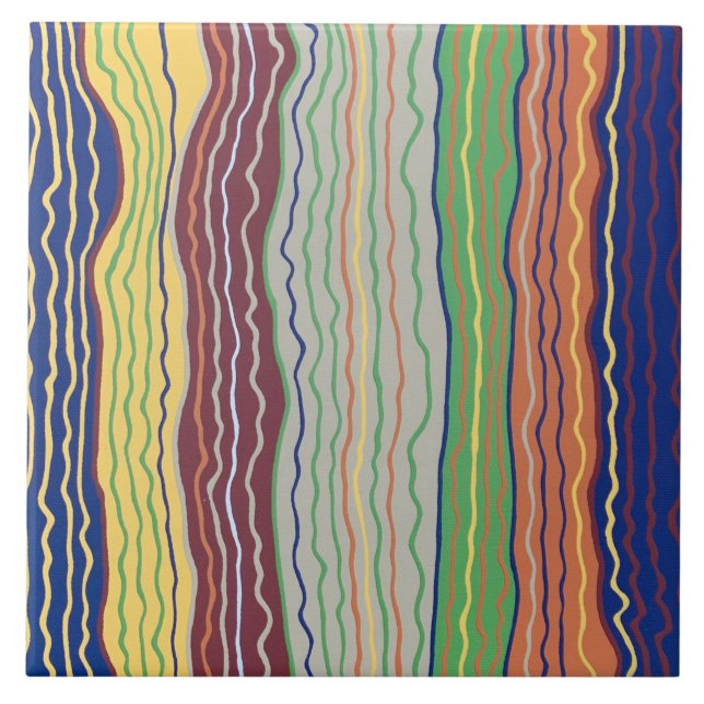 Modern bläckfisk 3 6 x 6 keramiskt plattor kakelplatta (Framsidan)
