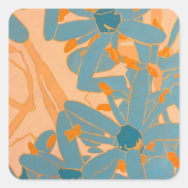 Modern blad design i persika etikett (Framsida)