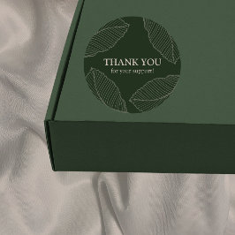 Modern blad-mönster tack-klistermärke runt klistermärke