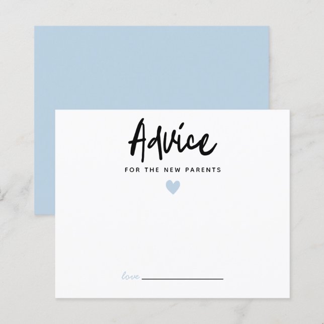 Modern blåhjärtsrådgivning för de nya föräldrarna (Fram/baksida)