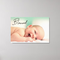 Modern bländad Baby-foto i skript