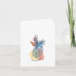 Modern Blank Botanical Note Card Stationery Tack Kort