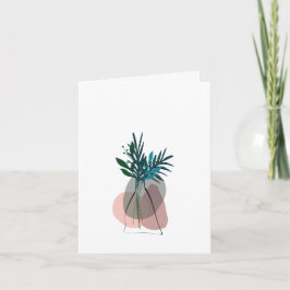 Modern Blank Botanical Note Card Stationery Tack Kort
