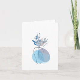 Modern Blank Botanical Note Card Stationery Tack Kort