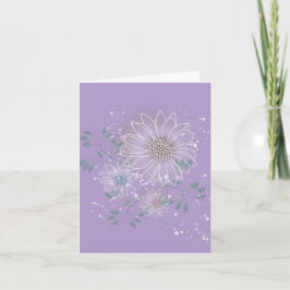 Modern Blank Botanical Note Card Stationery Tack Kort