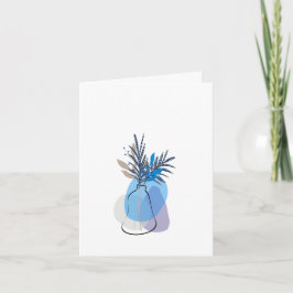 Modern Blank Botanical Note Card Stationery Tack Kort