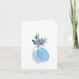 Modern Blank Botanical Note Card Stationery Tack Kort
