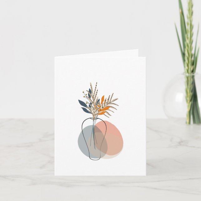 Modern Blank Botanisk Brevkort Pappersvaror Tack Kort (Framsida)