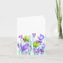 Modern Blank Botanisk Brevkort Pappersvaror