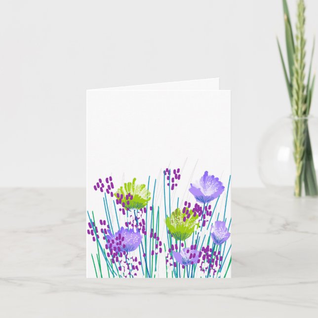 Modern Blank Botanisk Brevkort Pappersvaror Tack Kort (Framsida)