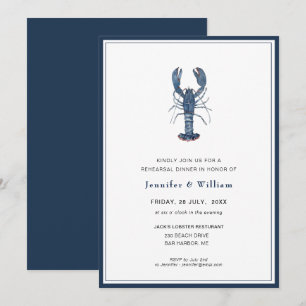 Modern blårasterinbjudan till middagskallelse för  meddelande