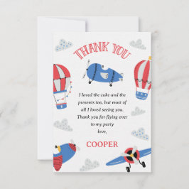 Modern blått hur tiden flyter 1:a födelsedag tack kort