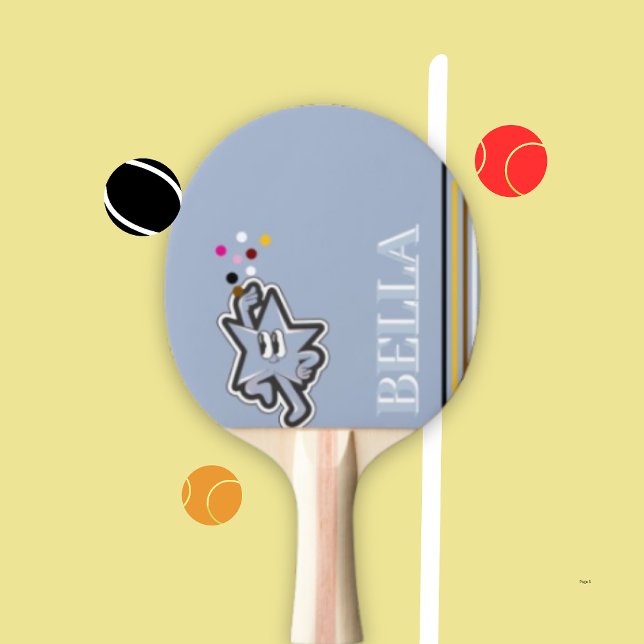 Modern blått och grått inledande minimal contempor pingisracket (Skapare uppladdad)