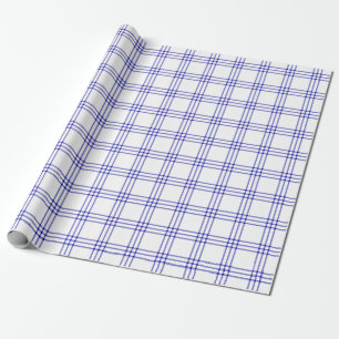 Modern blått Royal Stora Mönster Presentpapper