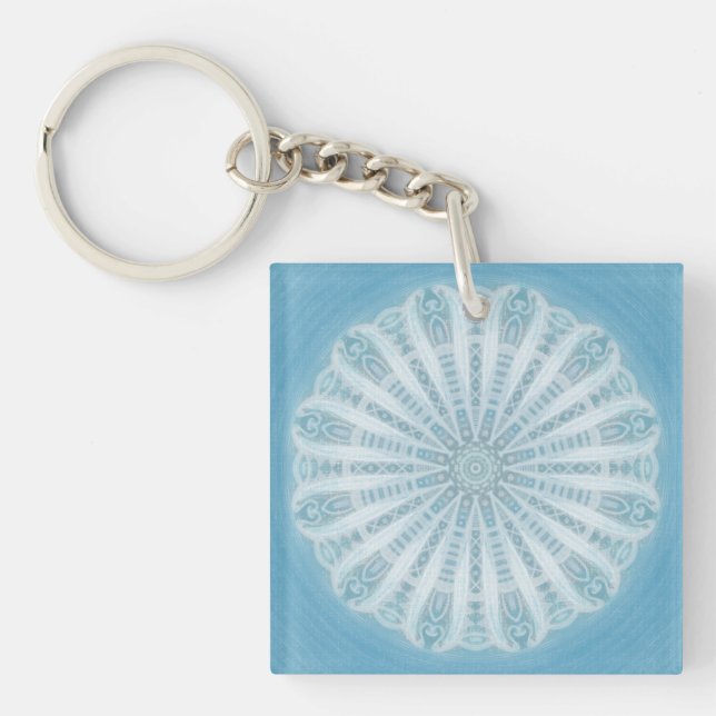 Modern blåvit och turkotisk boho-design för trendi (Framsidan)