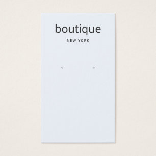 Modern Blek Blue Long Earring Visning Card Visitkort