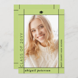 Modern blek grönt Class of 2025 studenten Meddelande