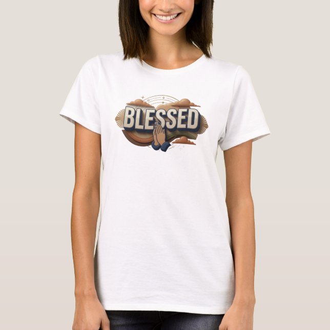 Modern BLESSAD stilstatement T Shirt (Framsida)