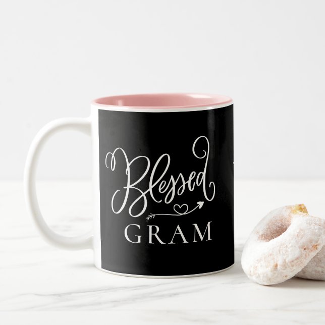 Modern Blessed Gram Kaffemug Två-Tonad Mugg (Med munk)