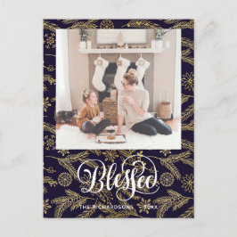 Modern BLESSED Gräs Bough-Elegant BLESSED Guld Vykort